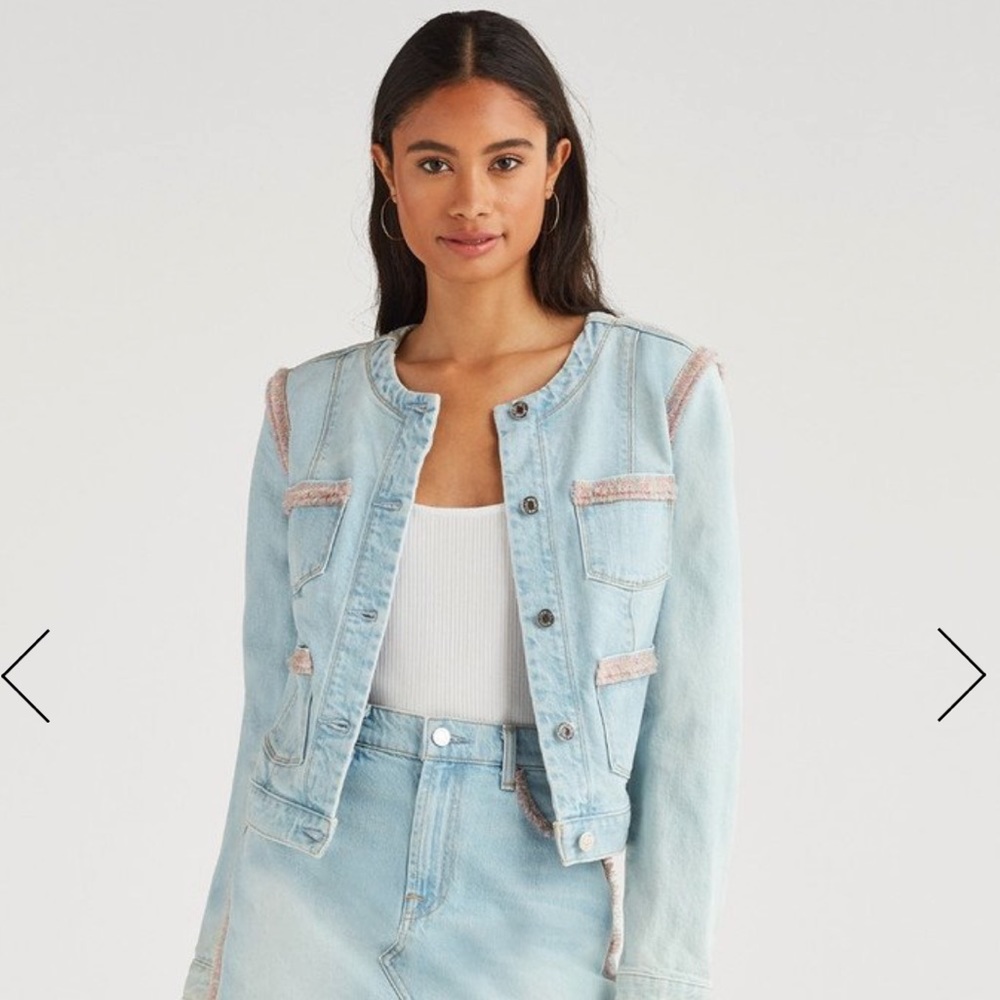 7 For All Mankind Rainbow Fringe Jacket